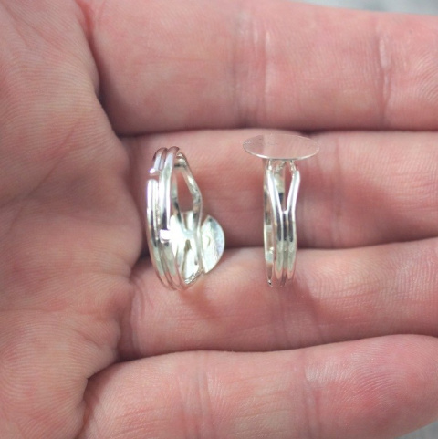 BAZA PIERŚCIONKA TARCZA SREBRNA 10 mm. BAZA PIERŚCIONKA TARCZA SREBRNA 10 mm.