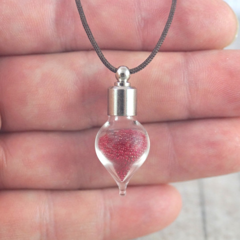 MINI FIOLKA SZKLANA KROPLA Z METALOWĄ NAKRĘTKĄ MINI FIOLKA SZKLANA KROPLA Z METALOWĄ NAKRĘTKĄ