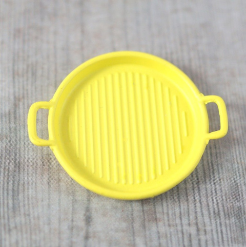MINI PATELNIA GRILLOWA METALOWA ŻÓŁTA MINI PATELNIA GRILLOWA METALOWA ŻÓŁTA
