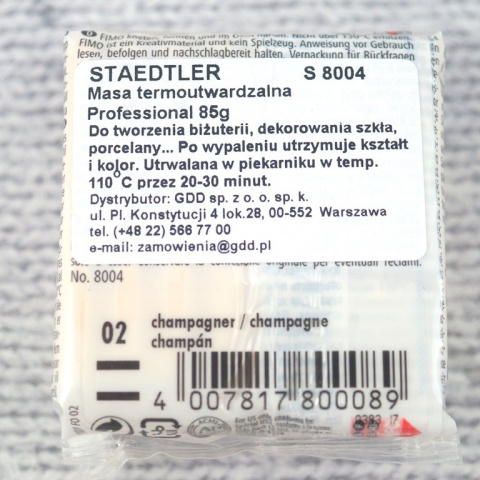 FIMO PROFESSIONAL CHAMPAGNE-02 85g FIMO PROFESSIONAL CHAMPAGNE-02 85g